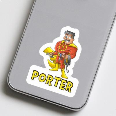 Sticker Porter Elektriker Gift package Image