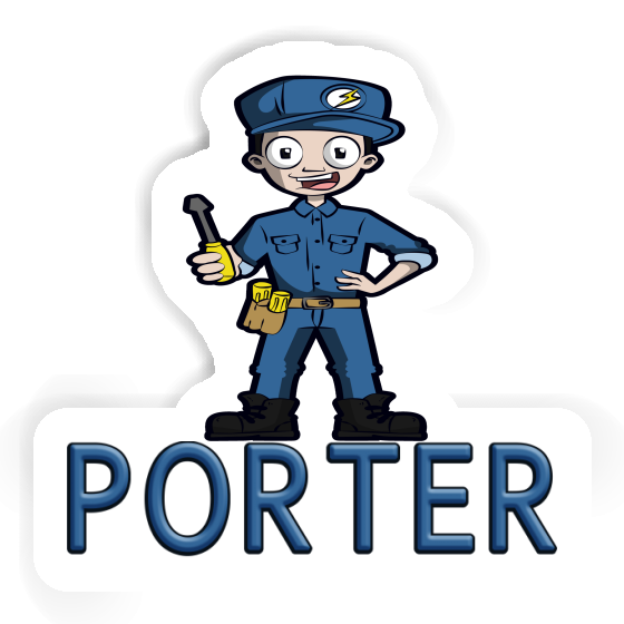 Sticker Porter Elektriker Notebook Image