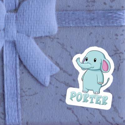 Aufkleber Elefant Porter Gift package Image