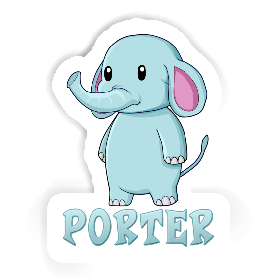 Sticker Porter Elephant Gift package Image