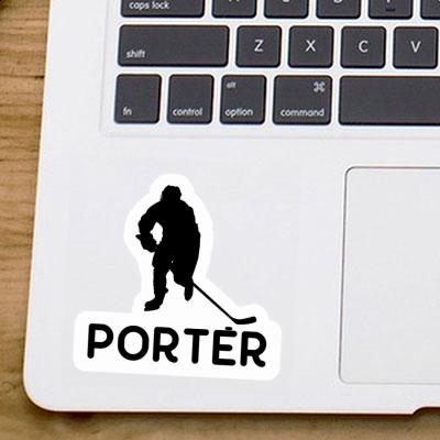 Sticker Porter Hockey Player Notebook Image