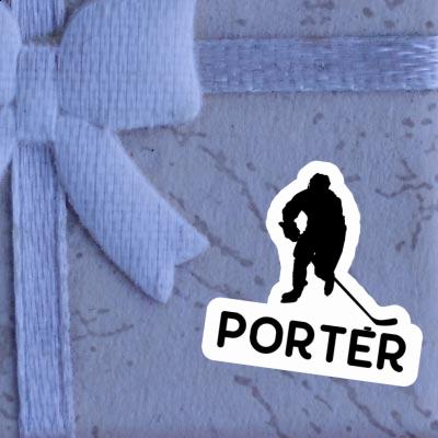 Sticker Porter Hockey Player Notebook Image