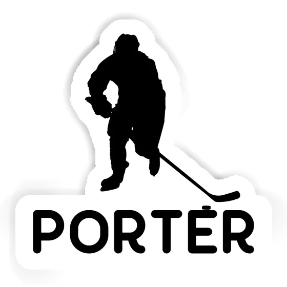 Eishockeyspieler Sticker Porter Notebook Image