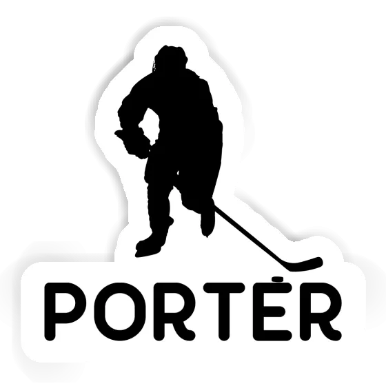 Porter Autocollant Joueur de hockey Image