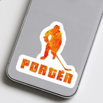Porter Sticker Eishockeyspieler Laptop Image