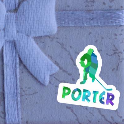 Hockey Player Sticker Porter Laptop Image