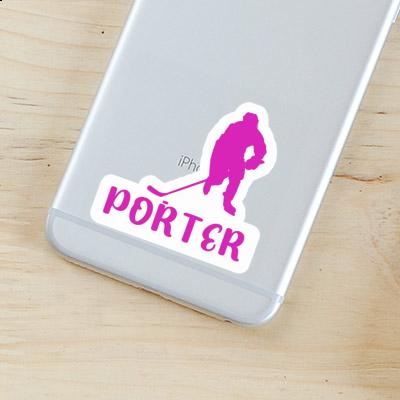 Porter Autocollant Joueuse de hockey Image