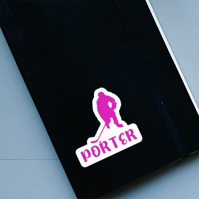 Porter Autocollant Joueuse de hockey Gift package Image