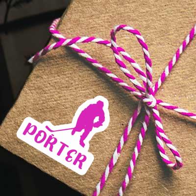 Sticker Porter Eishockeyspielerin Gift package Image