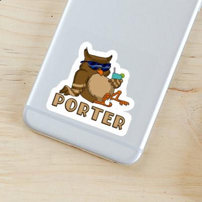 Sticker Porter Cool Owl Laptop Image