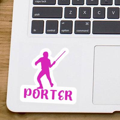 Sticker Fencer Porter Notebook Image