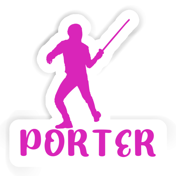 Sticker Fencer Porter Image