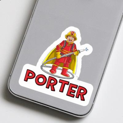 Autocollant Pompier Porter Image