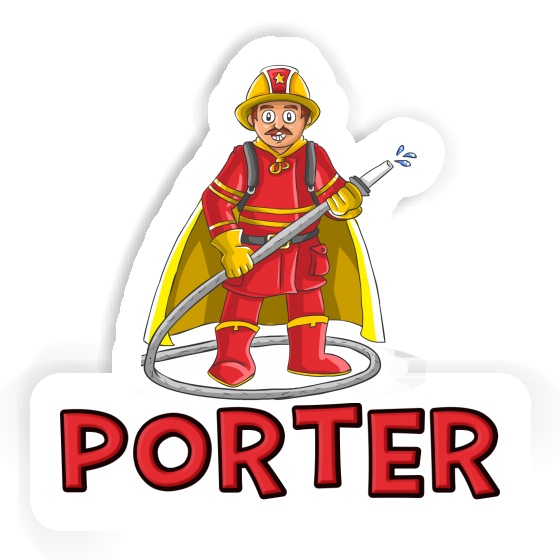 Aufkleber Porter Feuerwehrmann Gift package Image