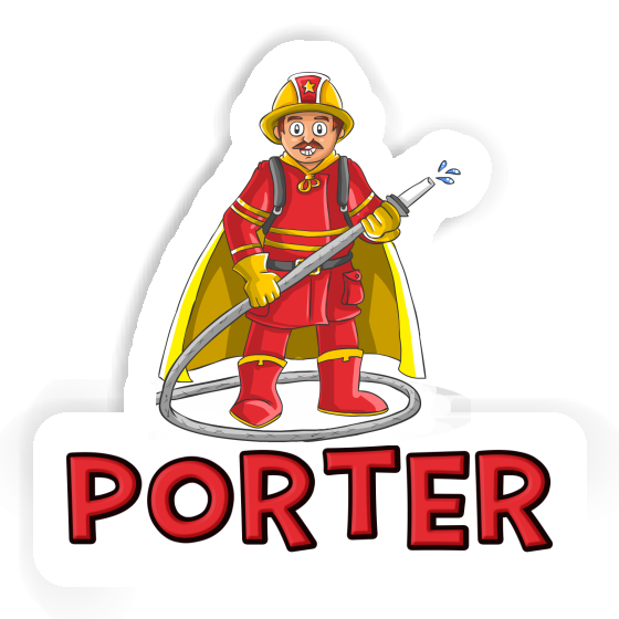 Autocollant Pompier Porter Gift package Image