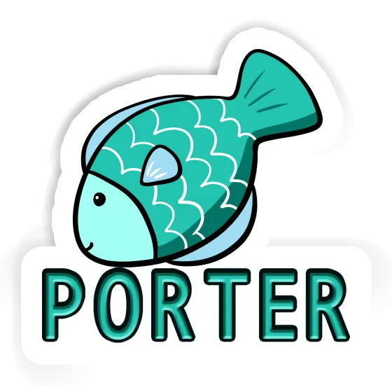 Autocollant Poisson Porter Gift package Image