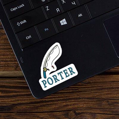 Fishing Rod Sticker Porter Laptop Image
