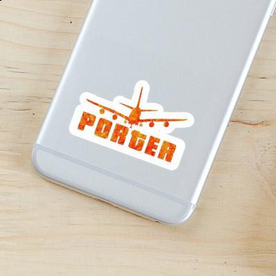 Sticker Porter Flugzeug Notebook Image