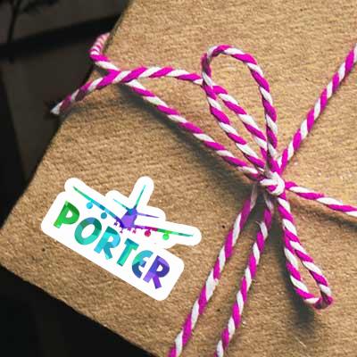 Sticker Porter Flugzeug Gift package Image