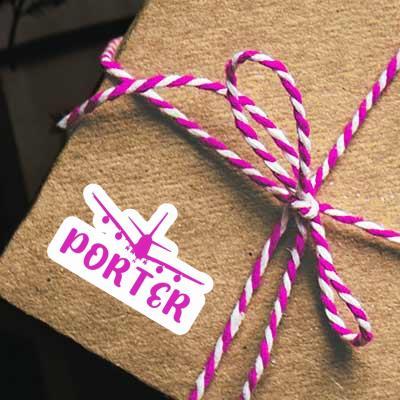 Aufkleber Porter Flugzeug Gift package Image