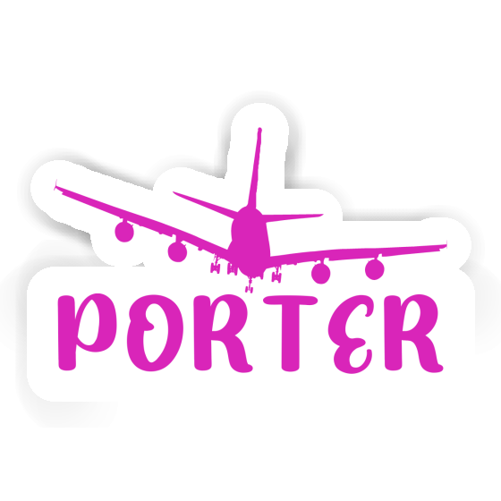 Porter Sticker Airplane Image