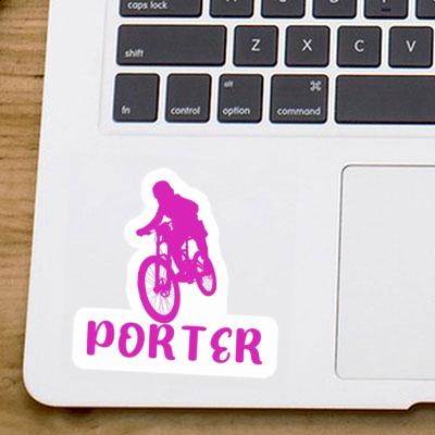 Freeride Biker Sticker Porter Notebook Image