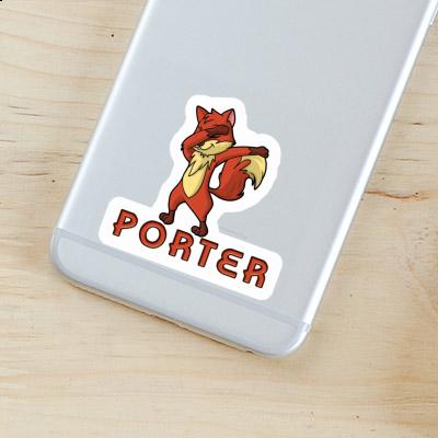 Sticker Dabbing Fox Porter Laptop Image