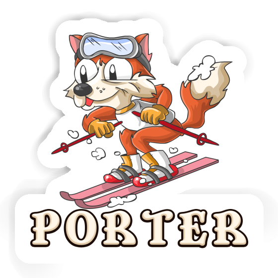 Porter Aufkleber Skifahrer Image