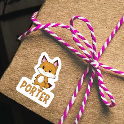 Sticker Fox Porter Laptop Image