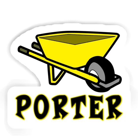 Sticker Porter Wheelbarrow Laptop Image