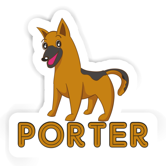 Chien de berger Autocollant Porter Gift package Image