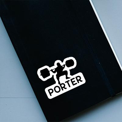 Sticker Porter Gewichtheber Notebook Image