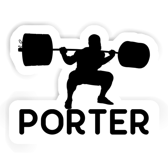 Sticker Porter Gewichtheber Notebook Image