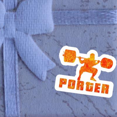 Porter Sticker Weightlifter Image