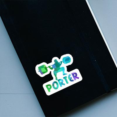 Sticker Weightlifter Porter Image