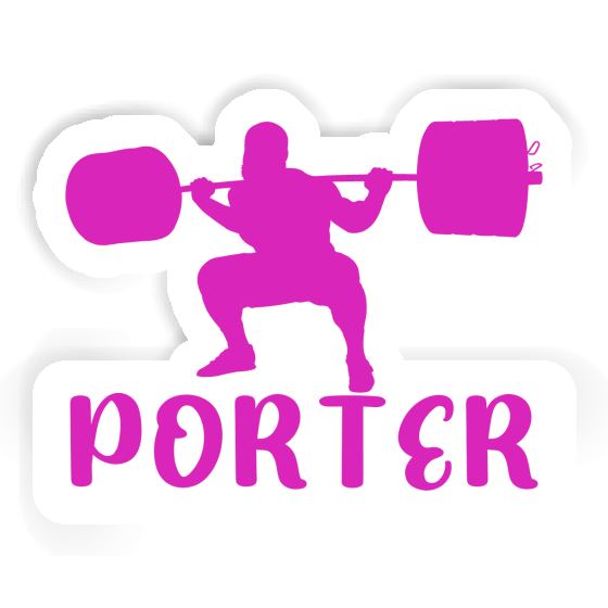 Gewichtheberin Sticker Porter Gift package Image