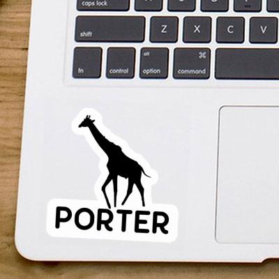 Autocollant Girafe Porter Notebook Image