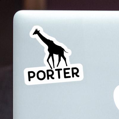 Autocollant Girafe Porter Notebook Image