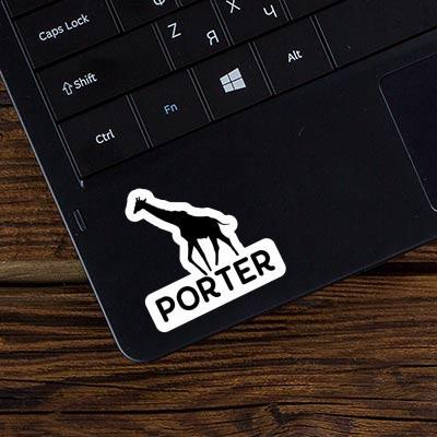 Porter Aufkleber Giraffe Laptop Image