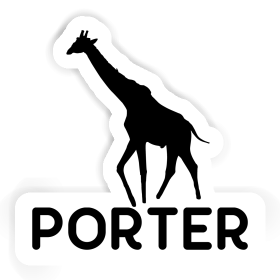Autocollant Girafe Porter Image