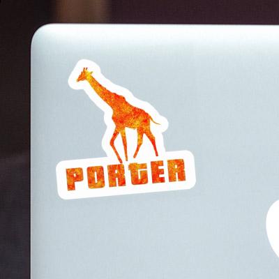 Giraffe Sticker Porter Notebook Image