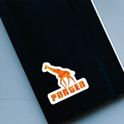 Giraffe Sticker Porter Laptop Image
