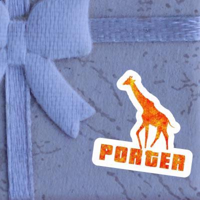 Autocollant Porter Girafe Notebook Image