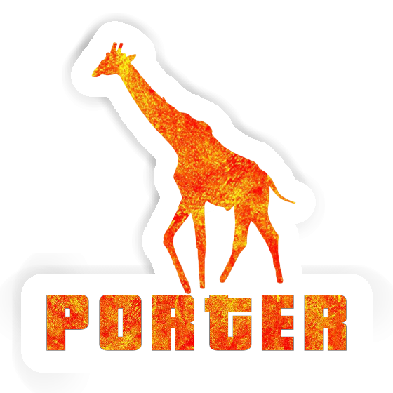 Porter Autocollant Girafe Gift package Image