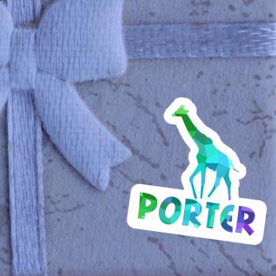 Porter Aufkleber Giraffe Notebook Image