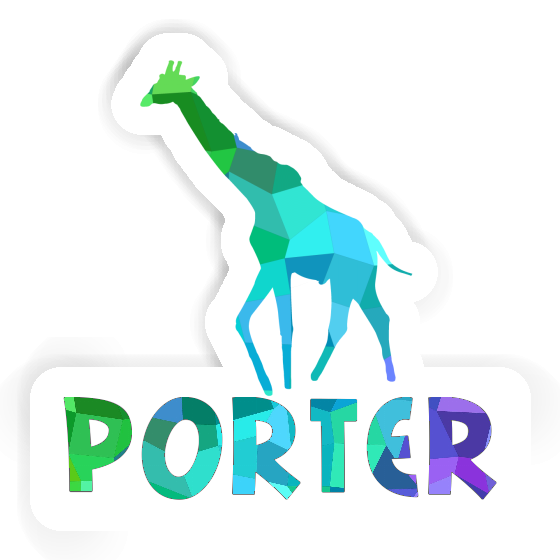 Porter Aufkleber Giraffe Gift package Image