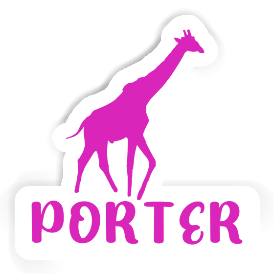 Sticker Porter Giraffe Gift package Image