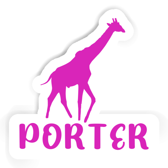 Autocollant Porter Girafe Notebook Image