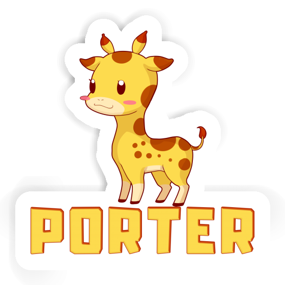 Giraffe Aufkleber Porter Laptop Image