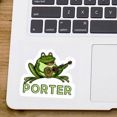 Porter Autocollant Grenouille à guitare Laptop Image